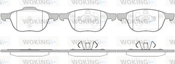 Woking P11823.00 - Bremžu uzliku kompl., Disku bremzes ps1.lv