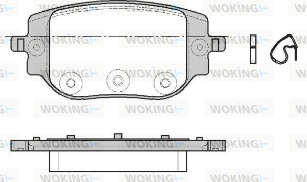 Woking P18653.00 - Bremžu uzliku kompl., Disku bremzes ps1.lv