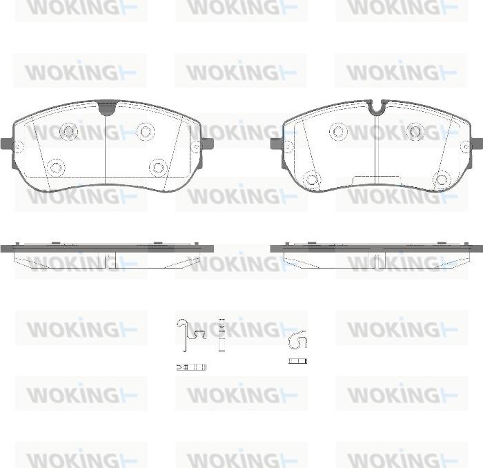 Woking P18893.00 - Bremžu uzliku kompl., Disku bremzes ps1.lv