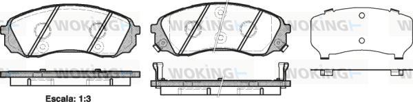 Woking P13913.02 - Bremžu uzliku kompl., Disku bremzes ps1.lv