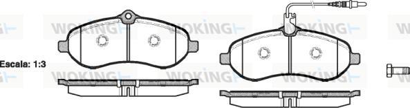 Woking P13923.01 - Bremžu uzliku kompl., Disku bremzes ps1.lv