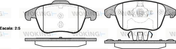 Woking P13493.00 - Bremžu uzliku kompl., Disku bremzes ps1.lv