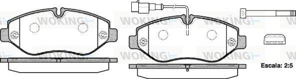 Woking P13453.02 - Bremžu uzliku kompl., Disku bremzes ps1.lv