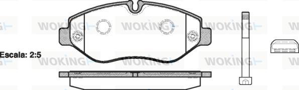 Woking P13453.10 - Bremžu uzliku kompl., Disku bremzes ps1.lv