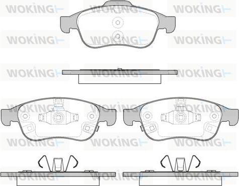 Woking P13483.12 - Bremžu uzliku kompl., Disku bremzes ps1.lv