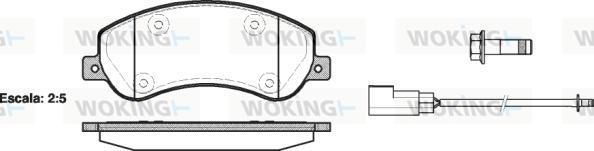 Woking P13503.02 - Bremžu uzliku kompl., Disku bremzes ps1.lv