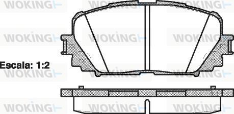 Woking P13583.00 - Bremžu uzliku kompl., Disku bremzes ps1.lv