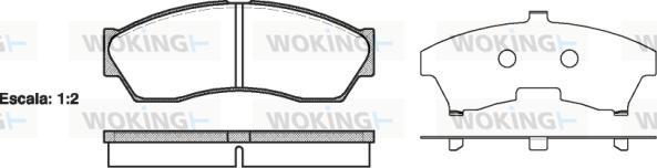 Woking P13533.00 - Bremžu uzliku kompl., Disku bremzes ps1.lv