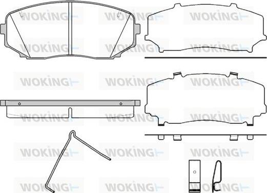 Woking P13673.02 - Bremžu uzliku kompl., Disku bremzes ps1.lv