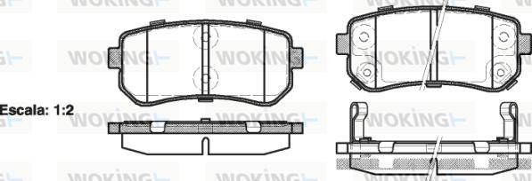 Woking P13093.02 - Bremžu uzliku kompl., Disku bremzes ps1.lv