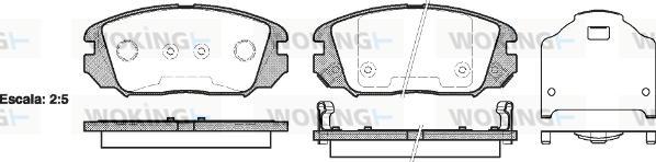 Woking P13043.02 - Bremžu uzliku kompl., Disku bremzes ps1.lv