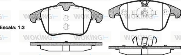 Woking P13193.00 - Bremžu uzliku kompl., Disku bremzes ps1.lv