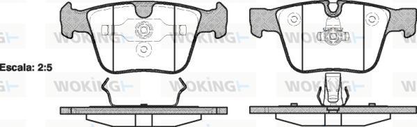 Woking P13163.00 - Bremžu uzliku kompl., Disku bremzes ps1.lv