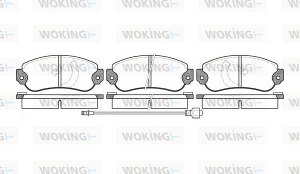 Woking P1313.06 - Bremžu uzliku kompl., Disku bremzes ps1.lv