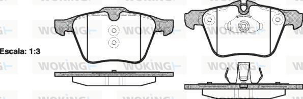 Woking P13173.00 - Bremžu uzliku kompl., Disku bremzes ps1.lv