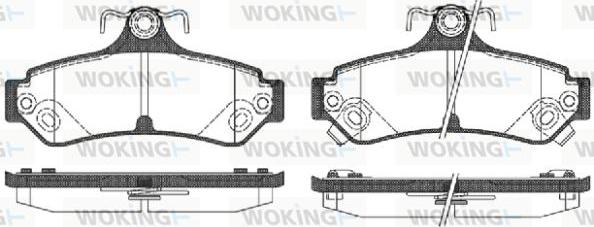 Woking P13853.12 - Bremžu uzliku kompl., Disku bremzes ps1.lv