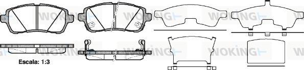 Woking P13813.02 - Bremžu uzliku kompl., Disku bremzes ps1.lv