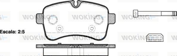 Woking P13823.00 - Bremžu uzliku kompl., Disku bremzes ps1.lv