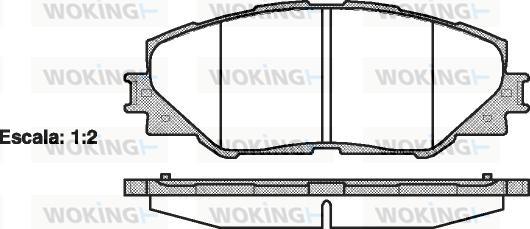 Woking P13343.00 - Bremžu uzliku kompl., Disku bremzes ps1.lv