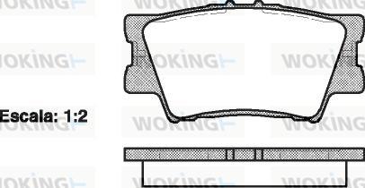 Woking P13313.00 - Bremžu uzliku kompl., Disku bremzes ps1.lv