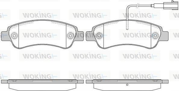 Woking P13383.02 - Bremžu uzliku kompl., Disku bremzes ps1.lv