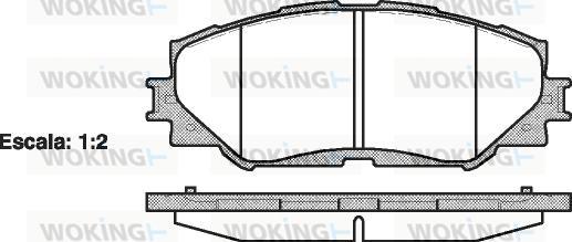 Woking P13323.00 - Bremžu uzliku kompl., Disku bremzes ps1.lv