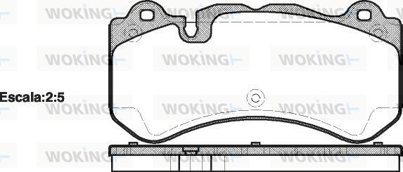 Woking P13793.00 - Bremžu uzliku kompl., Disku bremzes ps1.lv