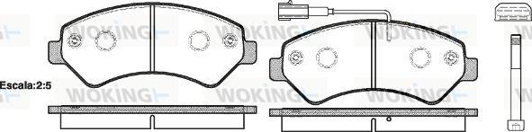 Woking P13753.01 - Bremžu uzliku kompl., Disku bremzes ps1.lv