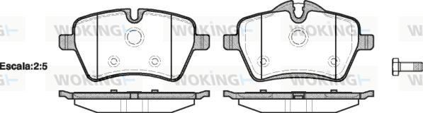 Woking P13773.00 - Bremžu uzliku kompl., Disku bremzes ps1.lv