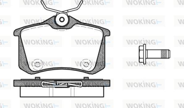 Woking P12913.00 - Bremžu uzliku kompl., Disku bremzes ps1.lv