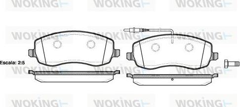 Woking P12933.02 - Bremžu uzliku kompl., Disku bremzes ps1.lv