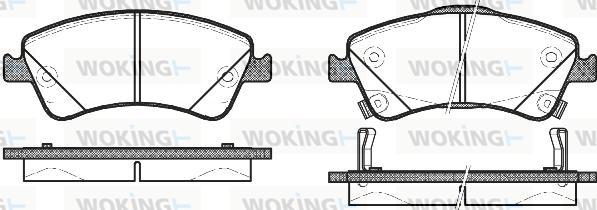 Woking P12413.02 - Bremžu uzliku kompl., Disku bremzes ps1.lv