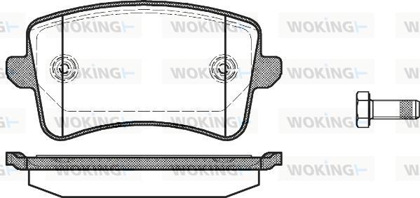 Woking P12433.00 - Bremžu uzliku kompl., Disku bremzes ps1.lv