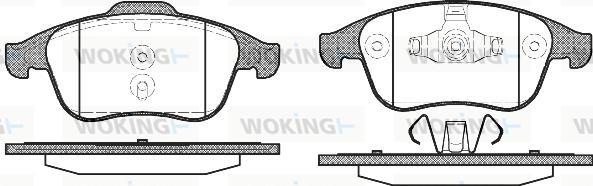 Woking P12503.00 - Bremžu uzliku kompl., Disku bremzes ps1.lv