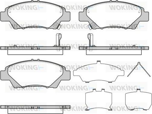 Woking P12583.42 - Bremžu uzliku kompl., Disku bremzes ps1.lv