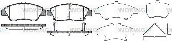 Woking P12583.02 - Bremžu uzliku kompl., Disku bremzes ps1.lv