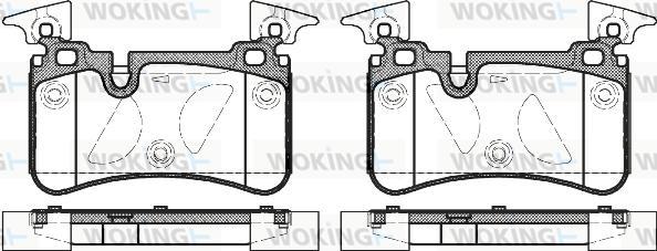 Woking P12673.00 - Bremžu uzliku kompl., Disku bremzes ps1.lv