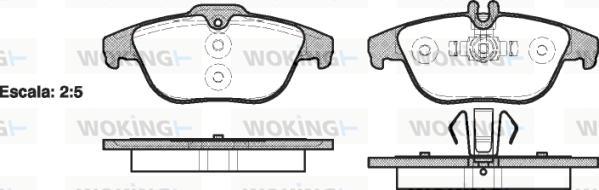 Woking P12053.00 - Bremžu uzliku kompl., Disku bremzes ps1.lv