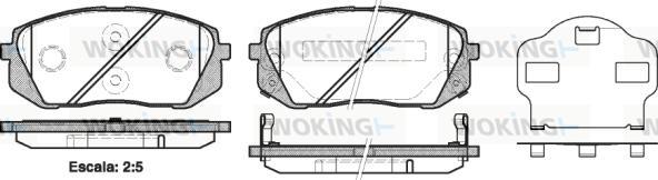 Woking P12023.02 - Bremžu uzliku kompl., Disku bremzes ps1.lv