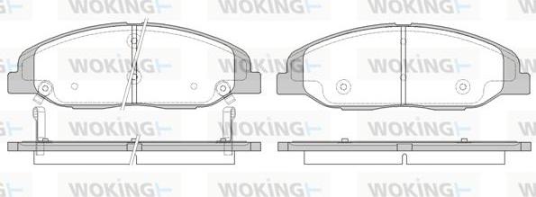 Woking P12343.02 - Bremžu uzliku kompl., Disku bremzes ps1.lv