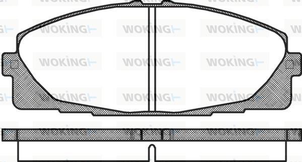 Woking P12253.00 - Bremžu uzliku kompl., Disku bremzes ps1.lv