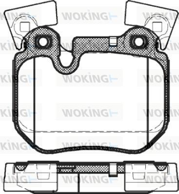 Woking P12733.00 - Bremžu uzliku kompl., Disku bremzes ps1.lv