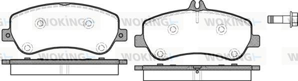 Woking P12773.00 - Bremžu uzliku kompl., Disku bremzes ps1.lv