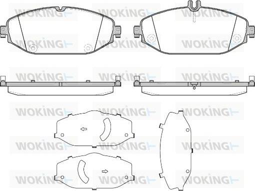 Woking P17183.00 - Bremžu uzliku kompl., Disku bremzes ps1.lv