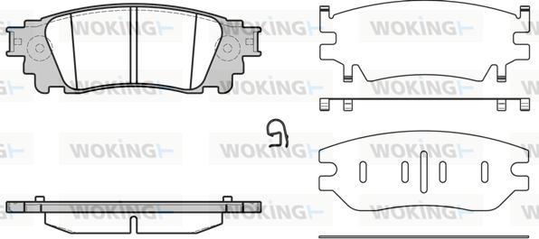 Woking P17363.00 - Bremžu uzliku kompl., Disku bremzes ps1.lv