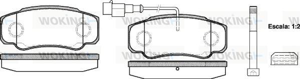 Woking P8613.02 - Bremžu uzliku kompl., Disku bremzes ps1.lv