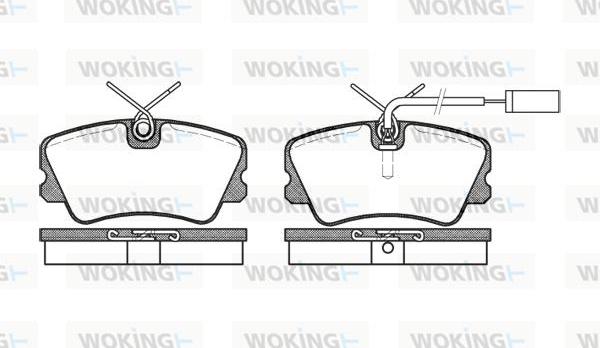 Woking P3593.12 - Bremžu uzliku kompl., Disku bremzes ps1.lv