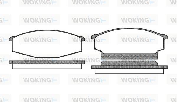 Woking P3563.00 - Bremžu uzliku kompl., Disku bremzes ps1.lv