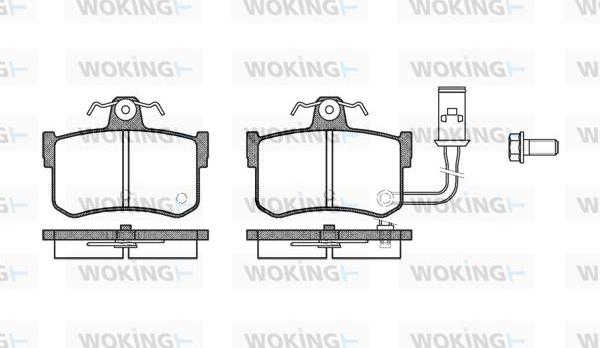 Woking P3513.01 - Bremžu uzliku kompl., Disku bremzes ps1.lv