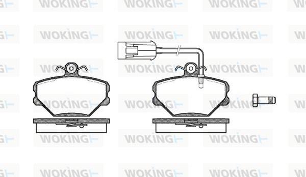 Woking P3643.42 - Bremžu uzliku kompl., Disku bremzes ps1.lv